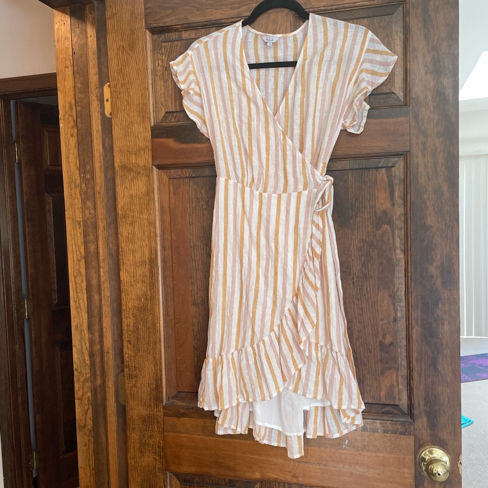 XS Rails Linen Wrap Dress